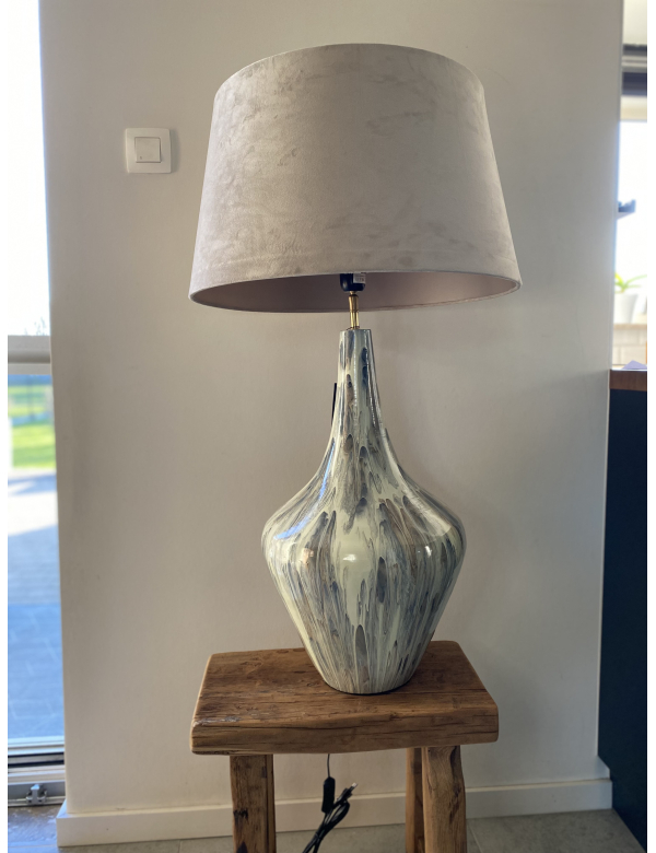 tafel lamp met deco voet 