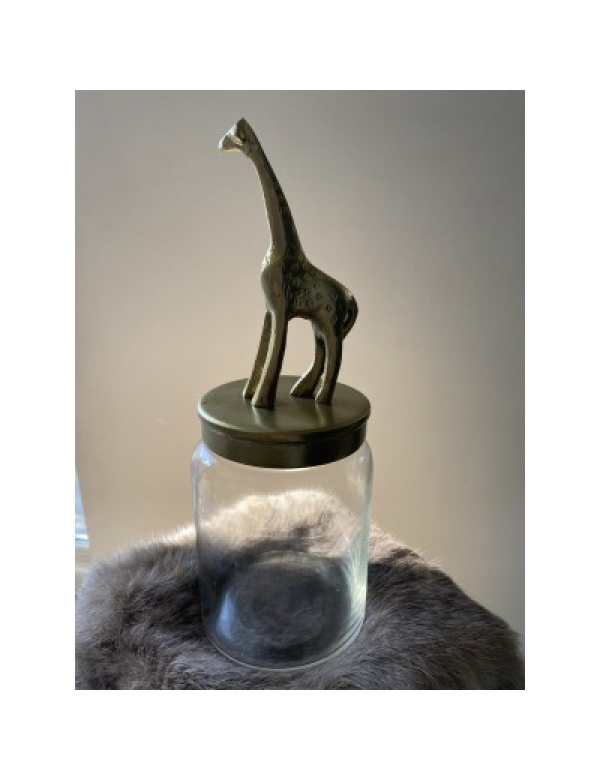 Bewaarpot giraffe uit glas Bewaarpot giraffe uit glas
